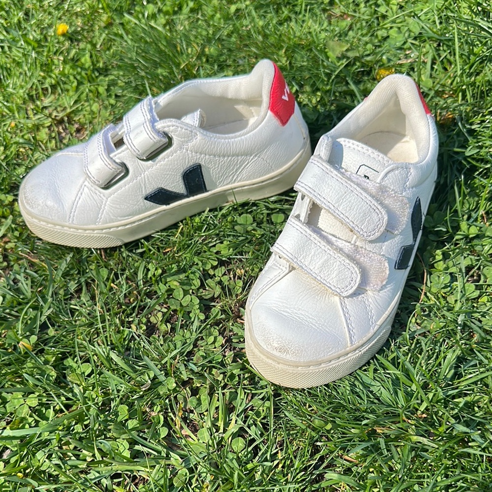 Veja Kids White and Black Sneakers